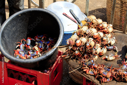 Voodoo objects for sale in a fetish market