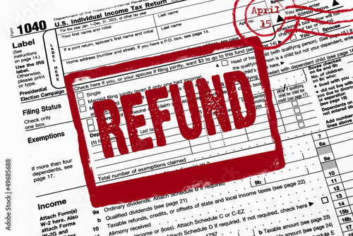 refund stamp on tax form