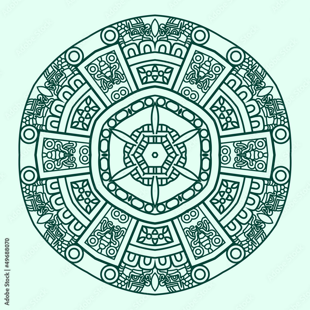 Vector round decorative design element Vector round decorative design element