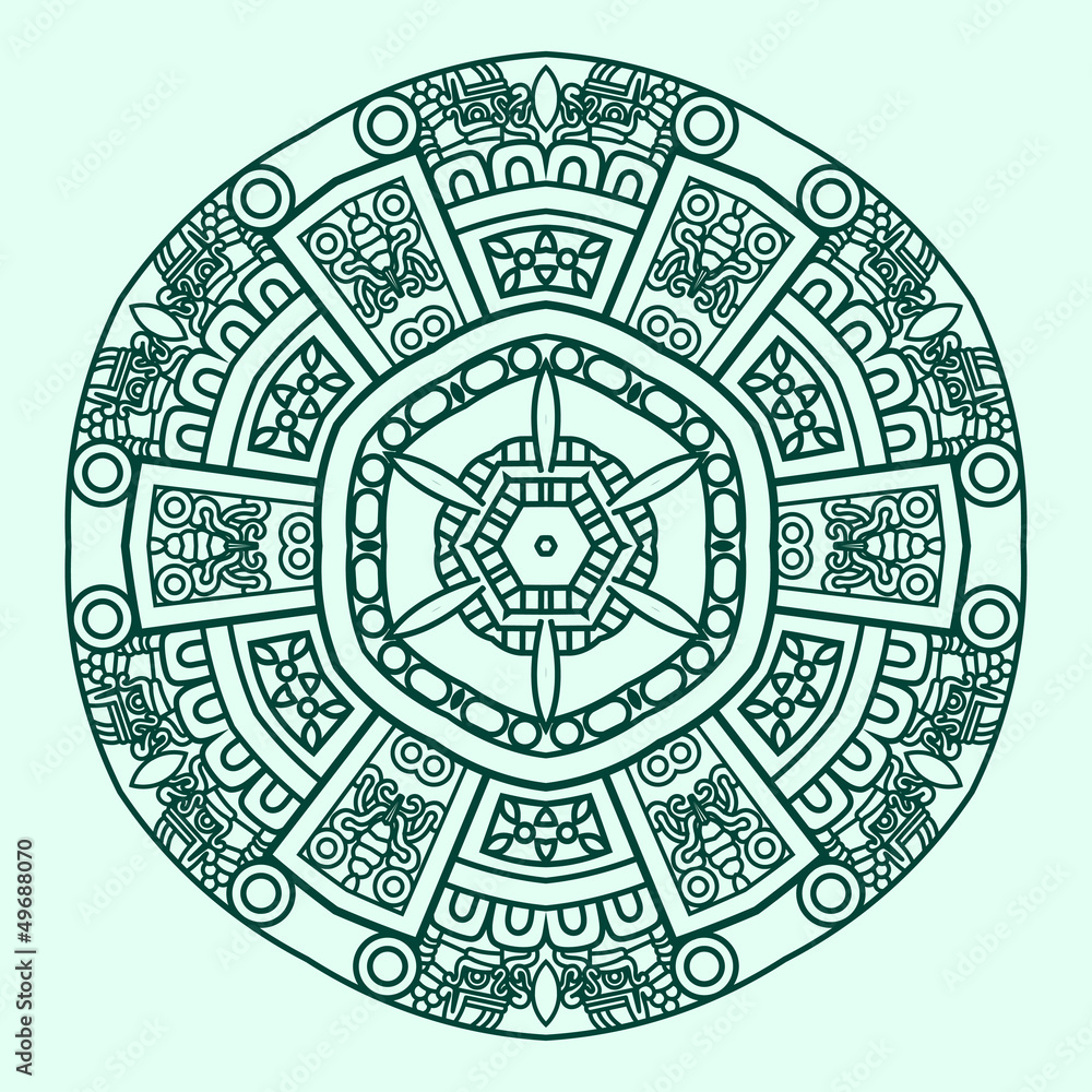 Vector round decorative design element