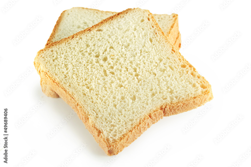 Slices of bread.