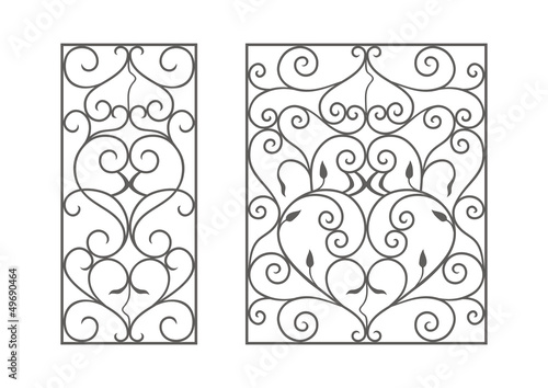 Wrought iron modules, usable as fences, railings, window grilles