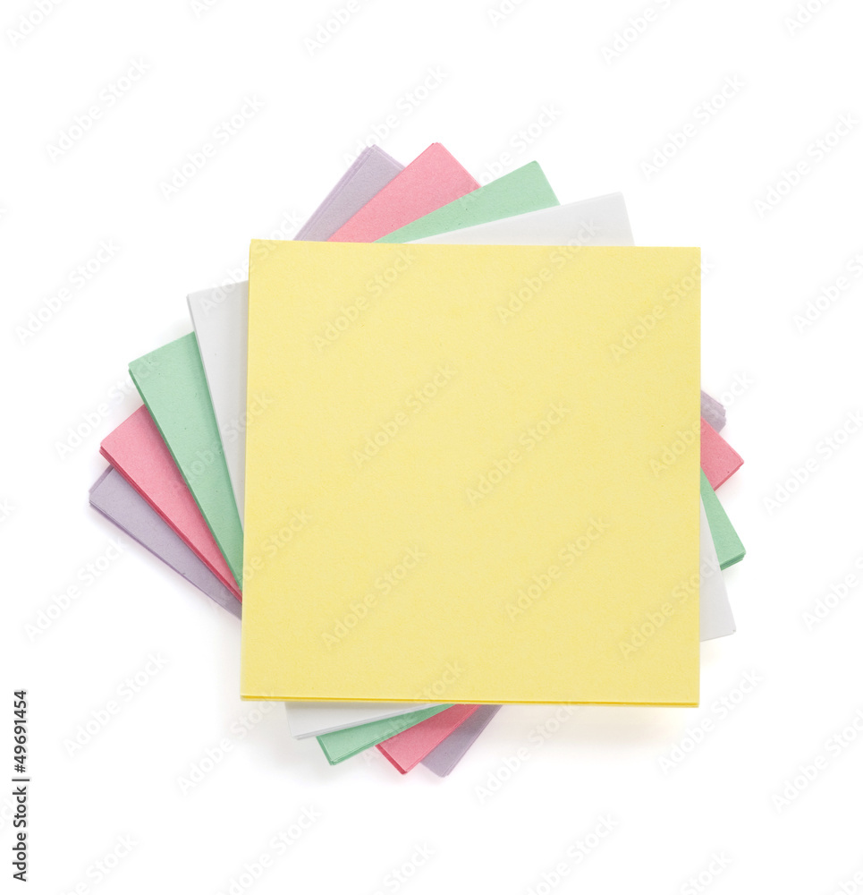 note paper on white note paper on white
