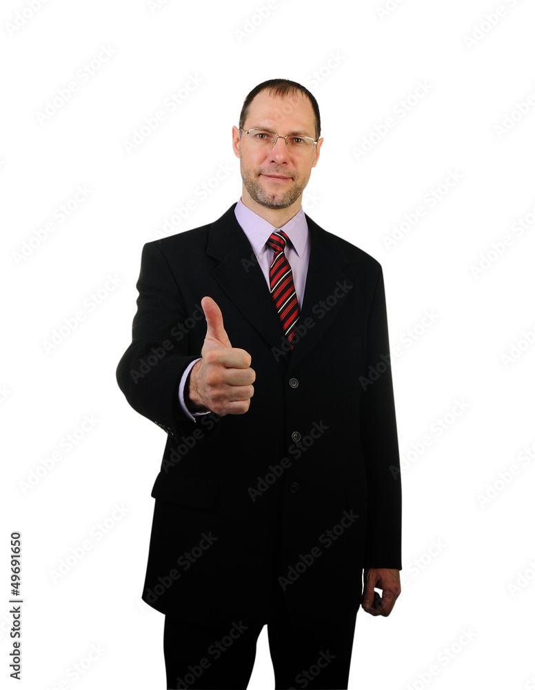 Standing business man in suit isolated on white background Standing business man in suit isolated on white background