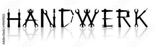 Handwerk - kreativer Schriftzug