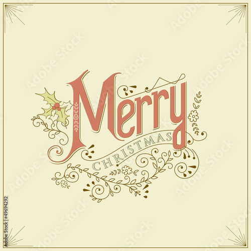 Vintage Christmas Card - Vector EPS10.