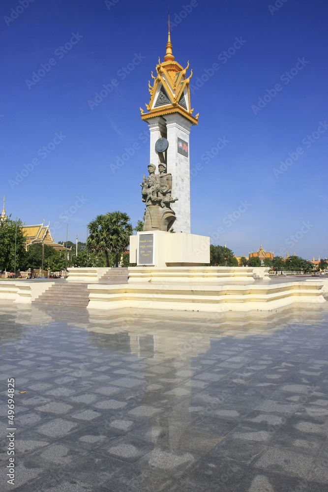 Cambodia-Vietnam Friendship Monument, Phnom Penh, Cambodia,