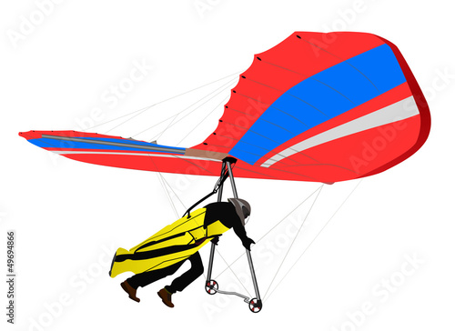 Hang Glider Red on Ramp