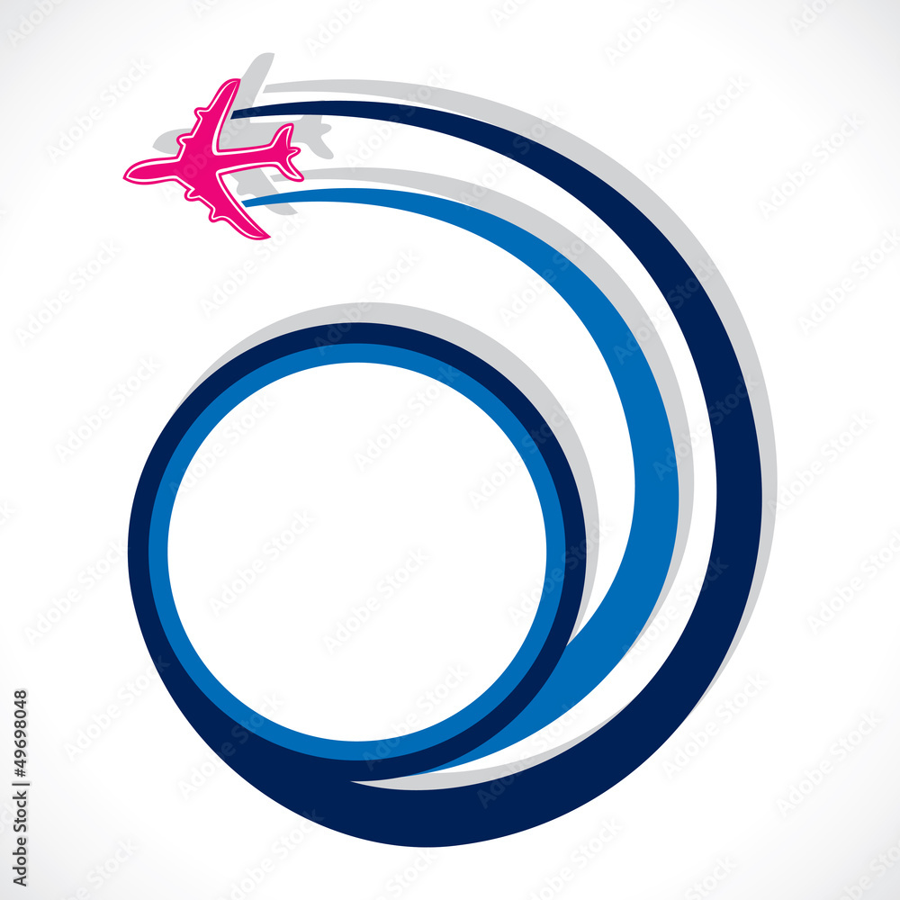 airplane make round shape stock vector airplane make round shape stock vector