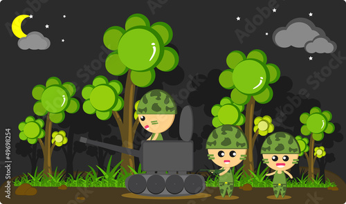 Soldier in the wild