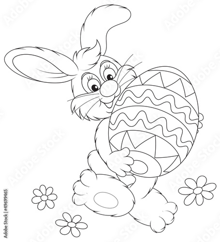 Easter Bunny carrying a dec...