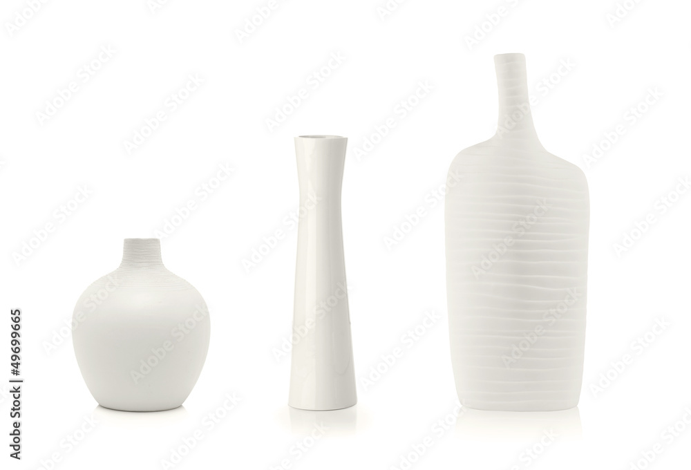 Three white vases Three white vases