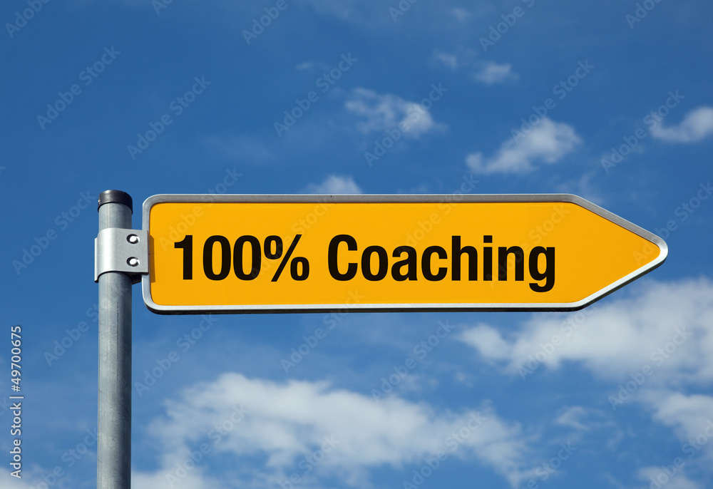 Obraz premium Pfeil mit blauem Himmel 100% COACHING