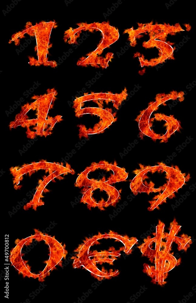 Numbers burning. Numbers burning.