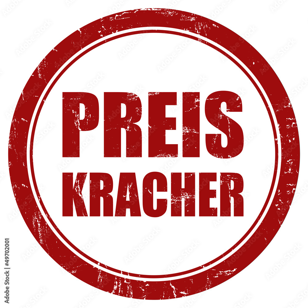 Grunge Stempel rot rund PREISKRACHER Grunge Stempel rot rund PREISKRACHER