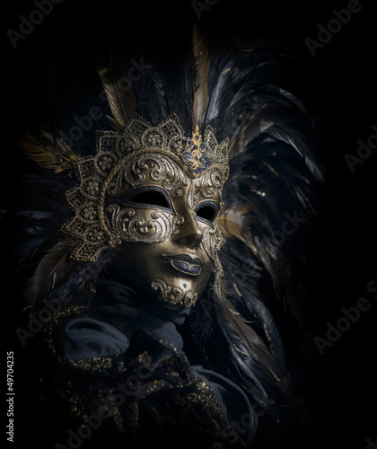 luxurious venetian mask isolated on black