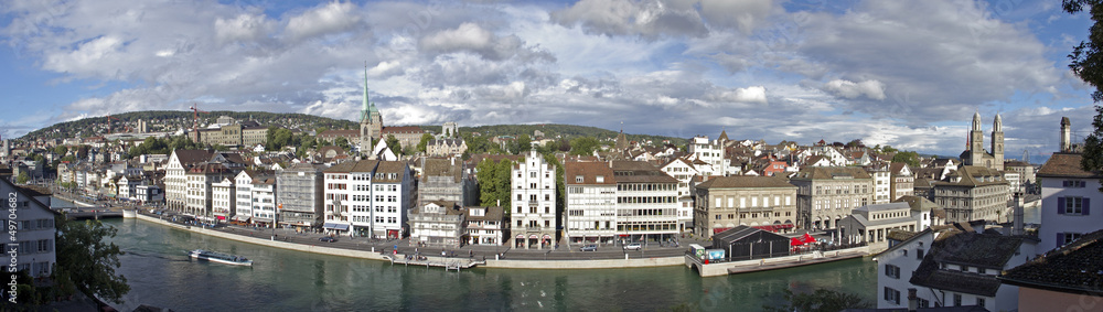 Zurich cityscape panorama
