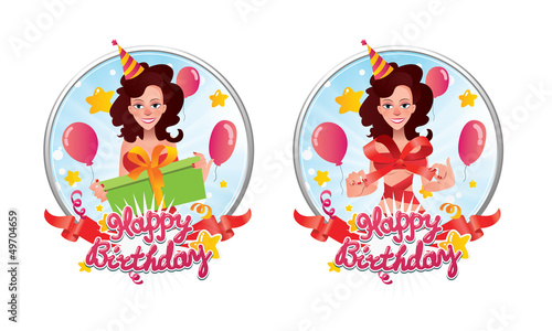 Happy Birthday greetings. vector illustration isolated