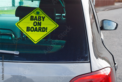Baby on board warning sign