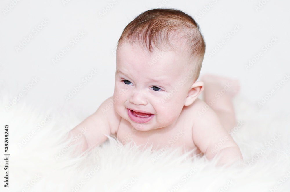 The crying five-months baby