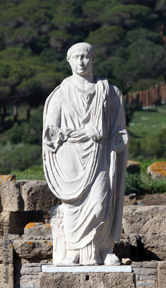 Statue of Cesar in Baleo Claudia, Andalusia, Spain