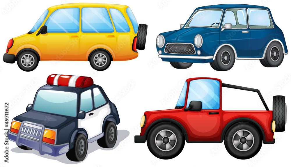Four different cars Four different cars