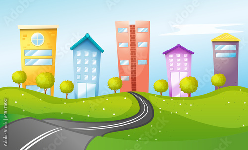 High buildings in the city