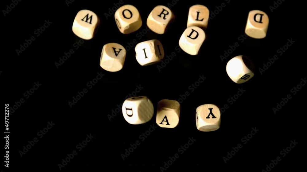 World aids day dice falling together World aids day dice falling together