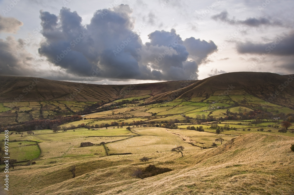 Obraz premium Kinder Low and Brown Knoll in Peak District National Park