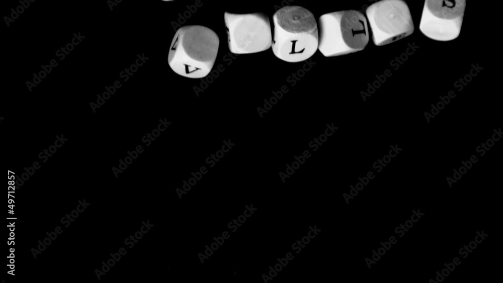 Nouvelles dice falling together in slow motion Nouvelles dice falling together in slow motion