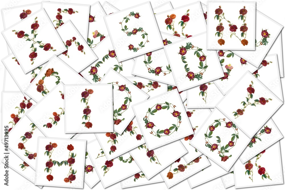 collage with floral images collage with floral images