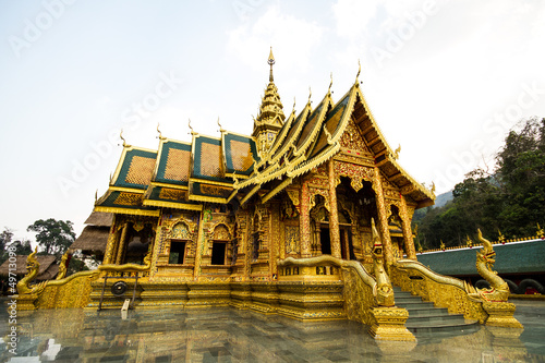 golden  church wat phrabahtseeroy chiangmai Thailand © lightofchairat