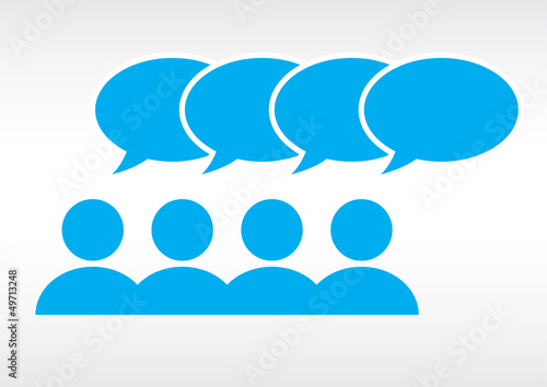 group of people, thoughts, voices, ideas