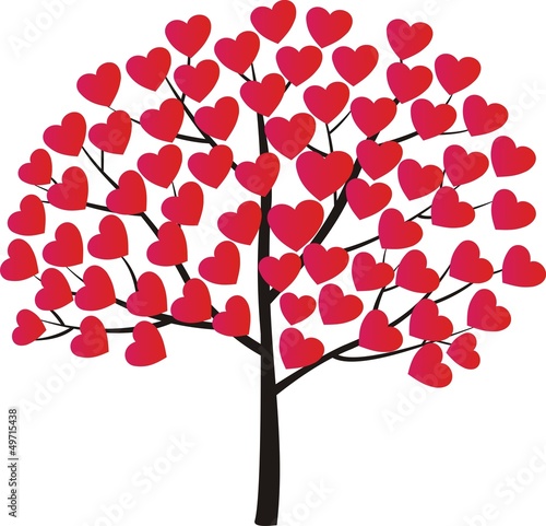 Tree with hearts