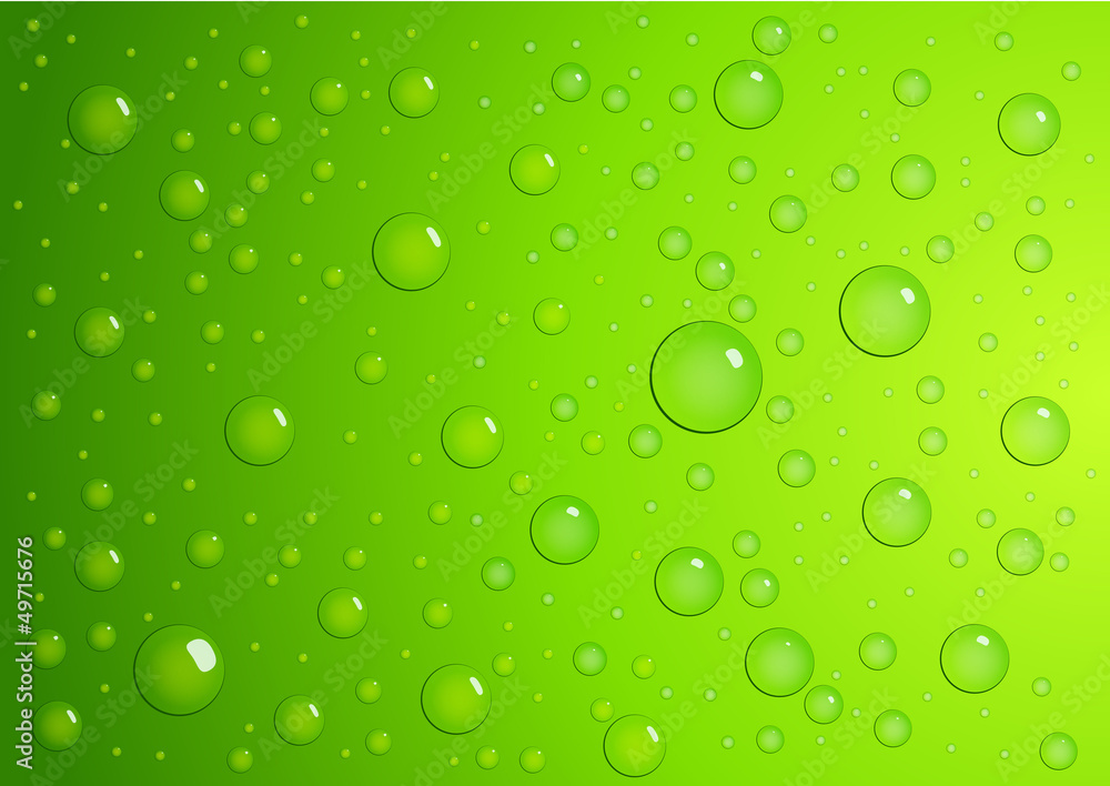 Gouttes sur fond vert pomme Gouttes sur fond vert pomme