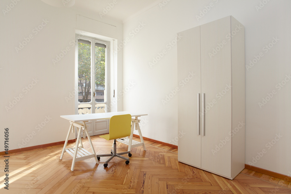 Fototapeta premium Modern new apartment room with desk