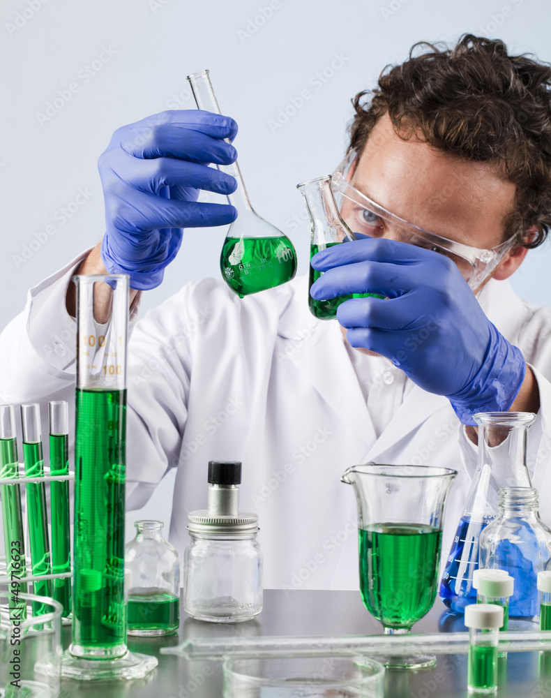 biotechnology expert analyzing a solution biotechnology expert analyzing a solution