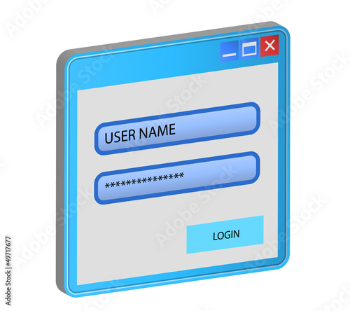Login and password concept