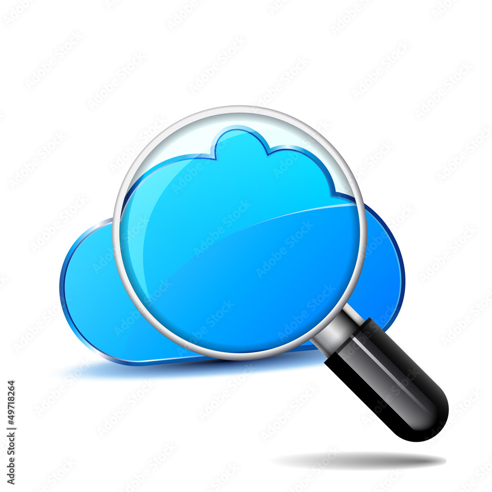 Cloud & magnifier Cloud & magnifier