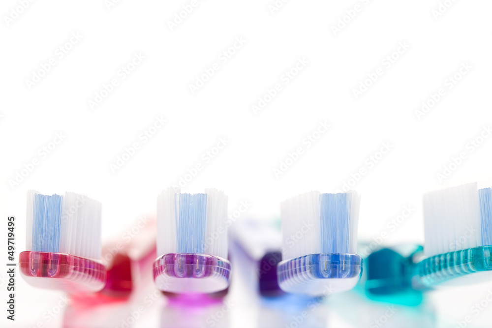 Toothbrushes isolated on white background