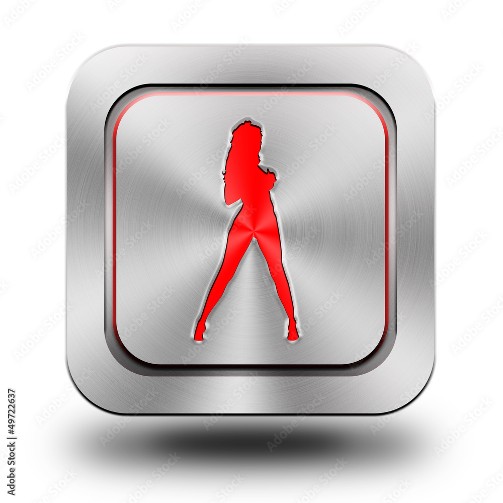Naklejka premium Fitness silhouettes #02, aluminum glossy icon, button