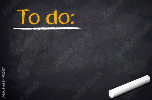 Фотография Kreidetafel mit To do