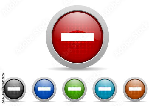 minus vector icon set