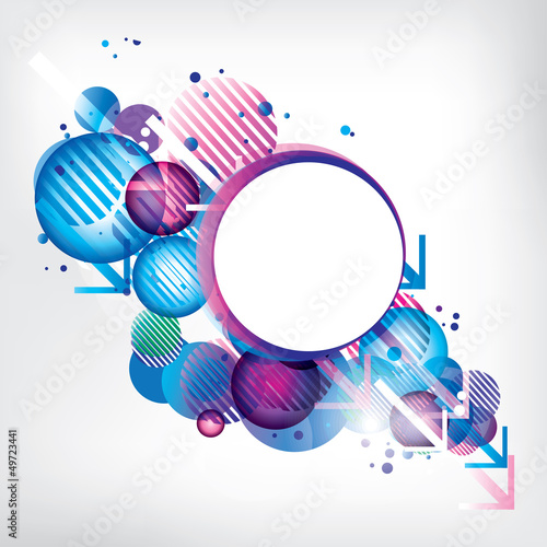 Abstract modern banner with colored background