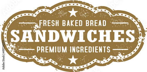 Vintage Style Deli Sandwich Sign