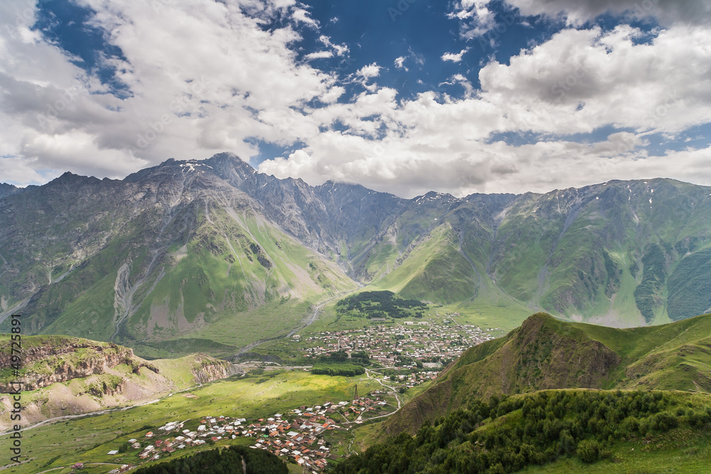 Caucasian mountain view Caucasian mountain view