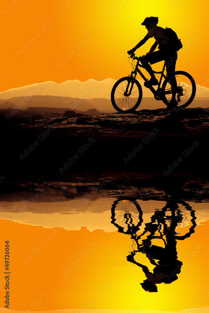 Obraz premium Mountain Biking