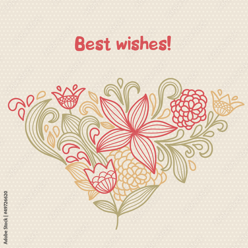 Floral greeting card Floral greeting card
