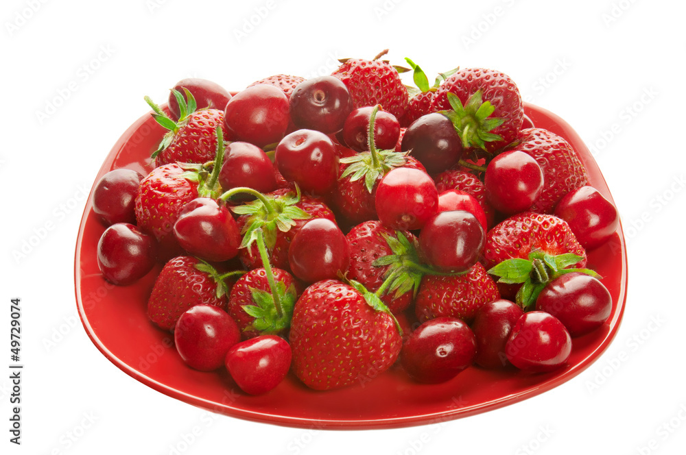 Strawberry and cherry Strawberry and cherry