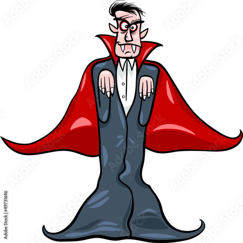 dracula vampire cartoon illustration